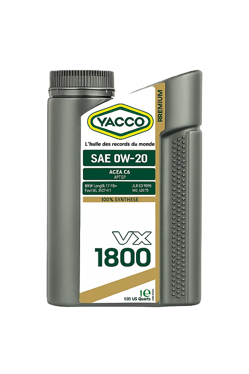 YACCO VX 1800 LL 0W20 1L/2L - 100% SINTETIC