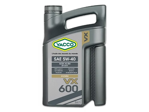 YACCO VX 600 5W40 2L/5L - 100%SINTETIC