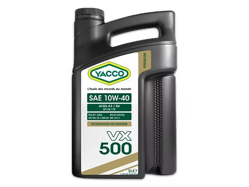 YACCO VX 500 10W40 1L/2L/5L - 100%SINTETIC