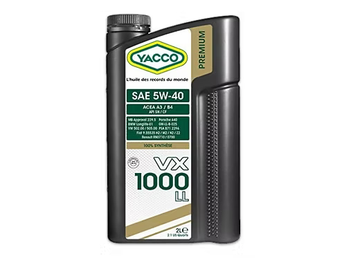 YACCO VX 1000 LL 5W40 1L/2L/5L