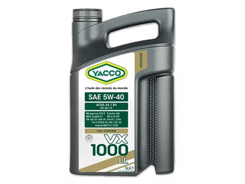 YACCO VX 1000 LL 5W40 1L/2L/5L